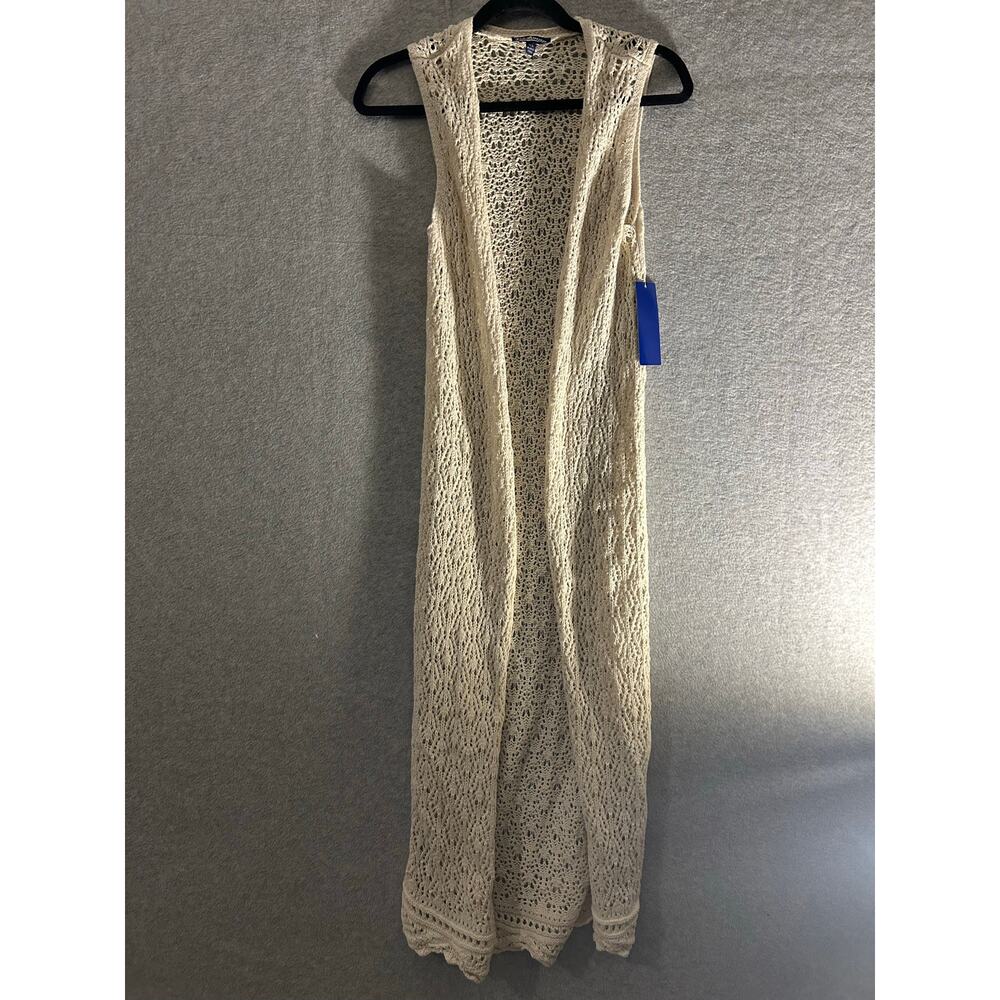 Freshman long lace sleeveless cardigan‎ NWT XS